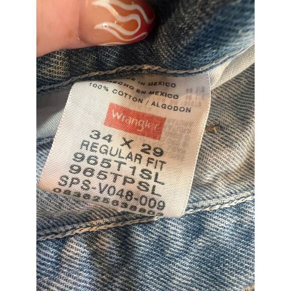 WRANGLER MENS LITE BLUE JEANS SIZE 34 X 29 - Picture 4 of 4